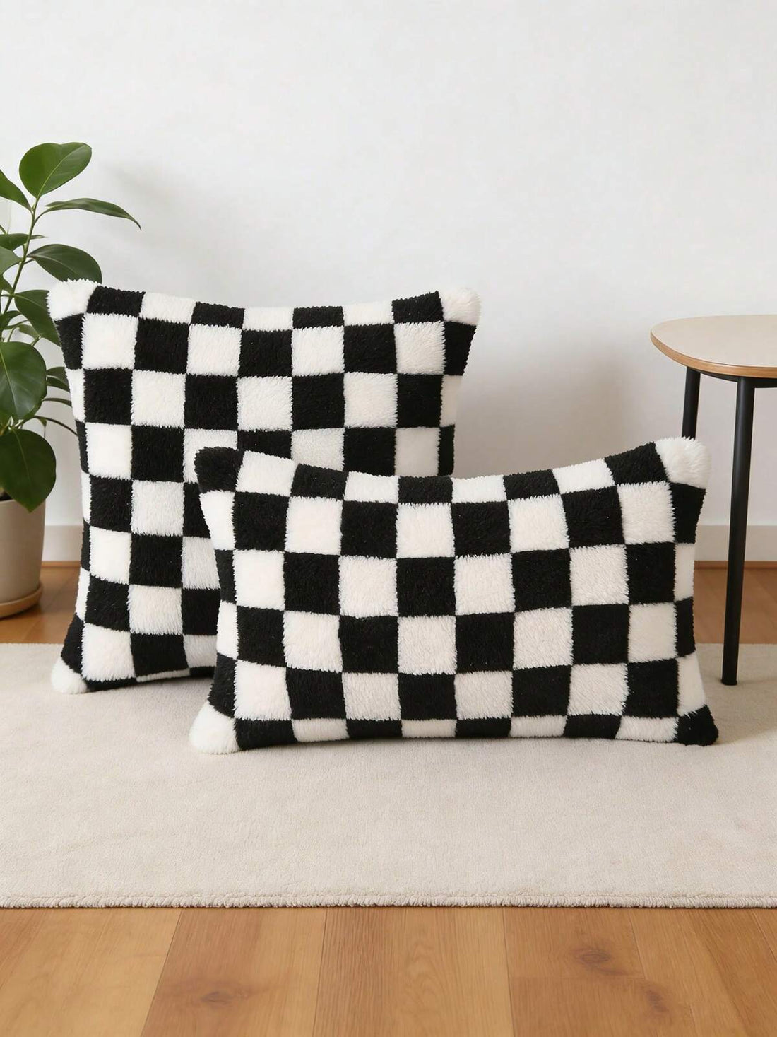 1pc Two Tone Cushion Cover Without Filler, Simple Throw Pillow Case, For Sofa, Living Room